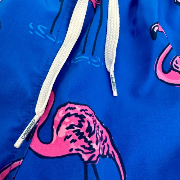 New Chubbies The Pop Flock And Dop Its Flamingo Swim Trunks Size S 5.5" Inseam I - Picture 2 of 7